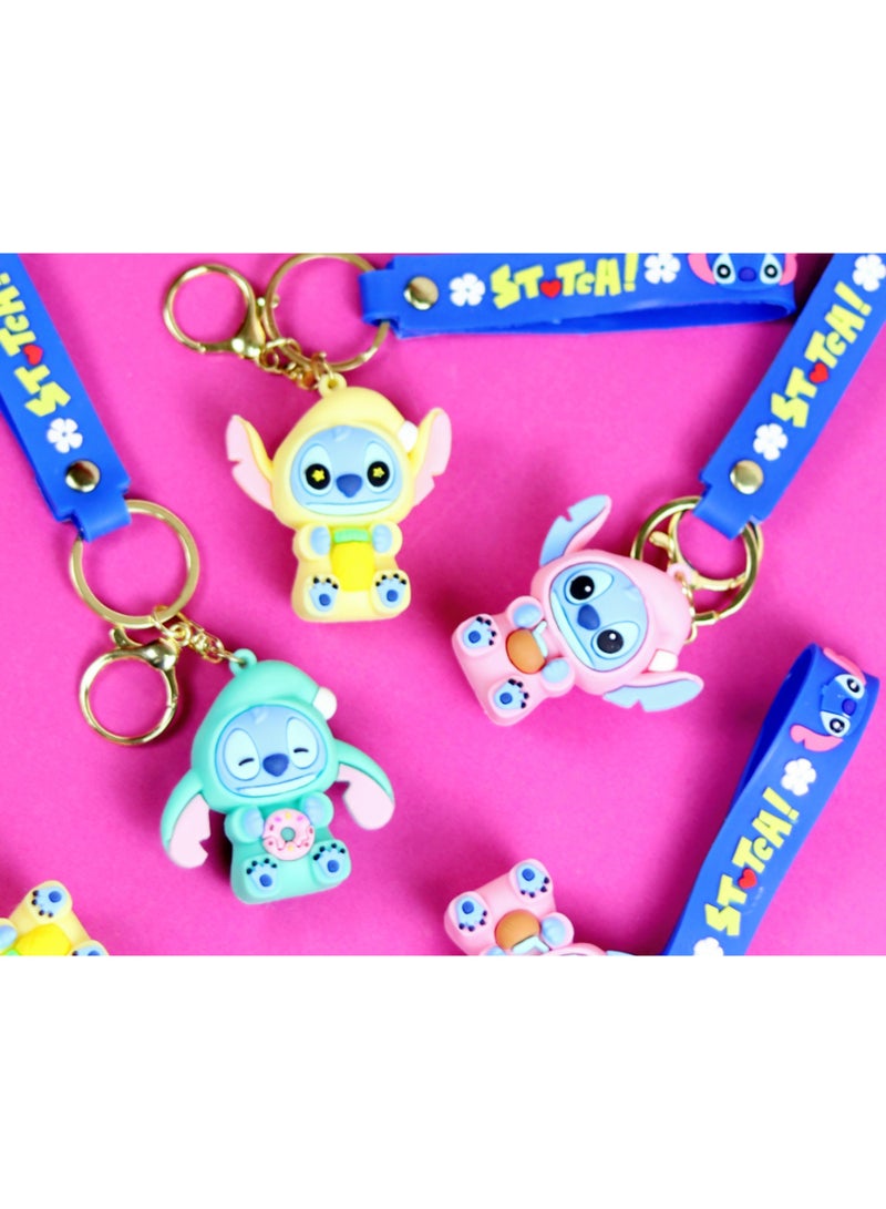 Disney Pink Stitch Rubber Keychain Shape 3 - Image 4